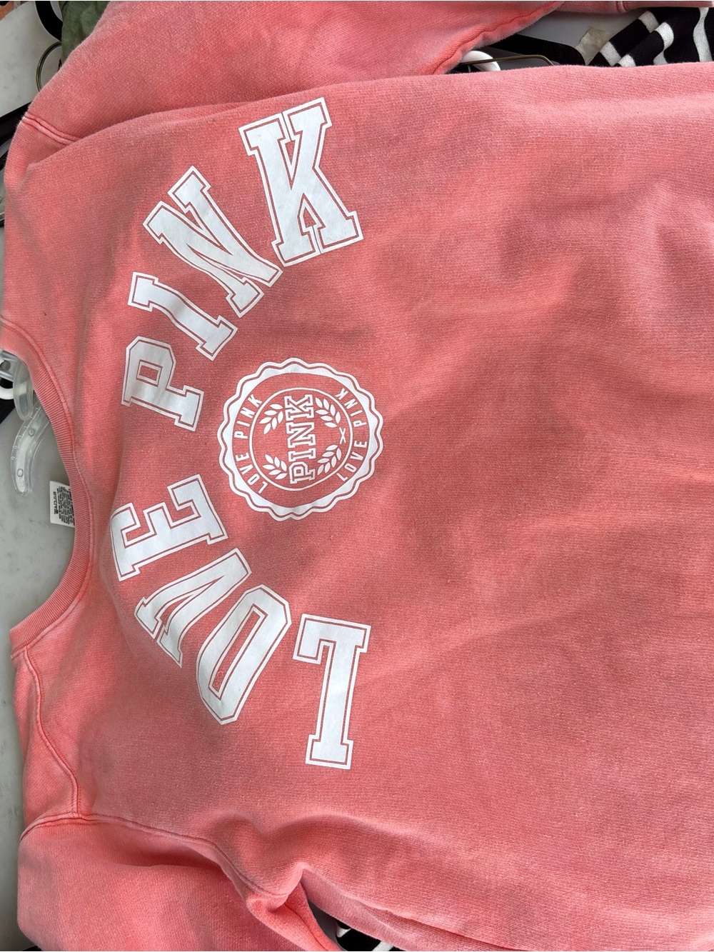 PINK Victoria's Secret Coral Pink Crewneck Sweatshirt